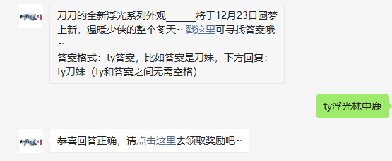 刀刀的全新浮光系列外观将于12月23日圆梦上新温暖少侠的整个冬天