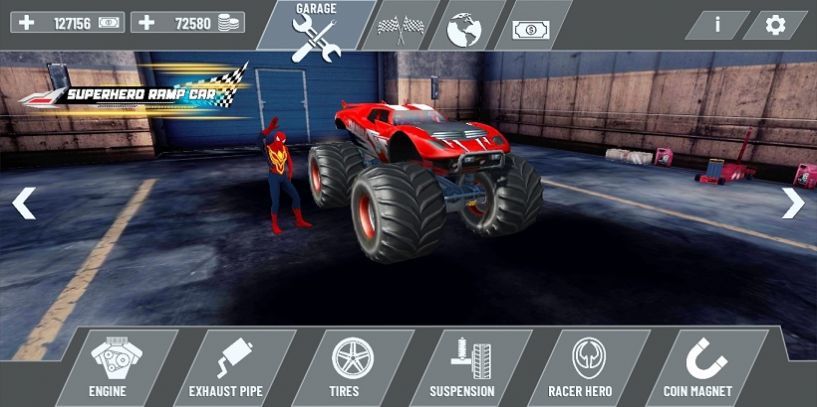 SpiderMegaRampCar